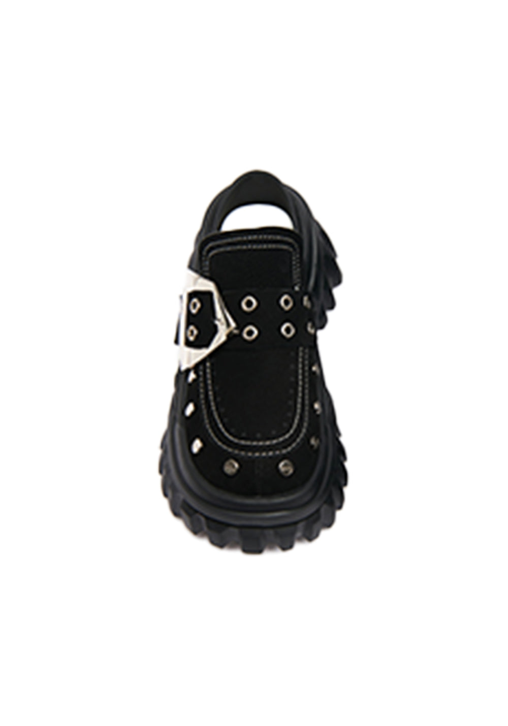Studded Buckle Platform Mary Jane Shoes - View 12