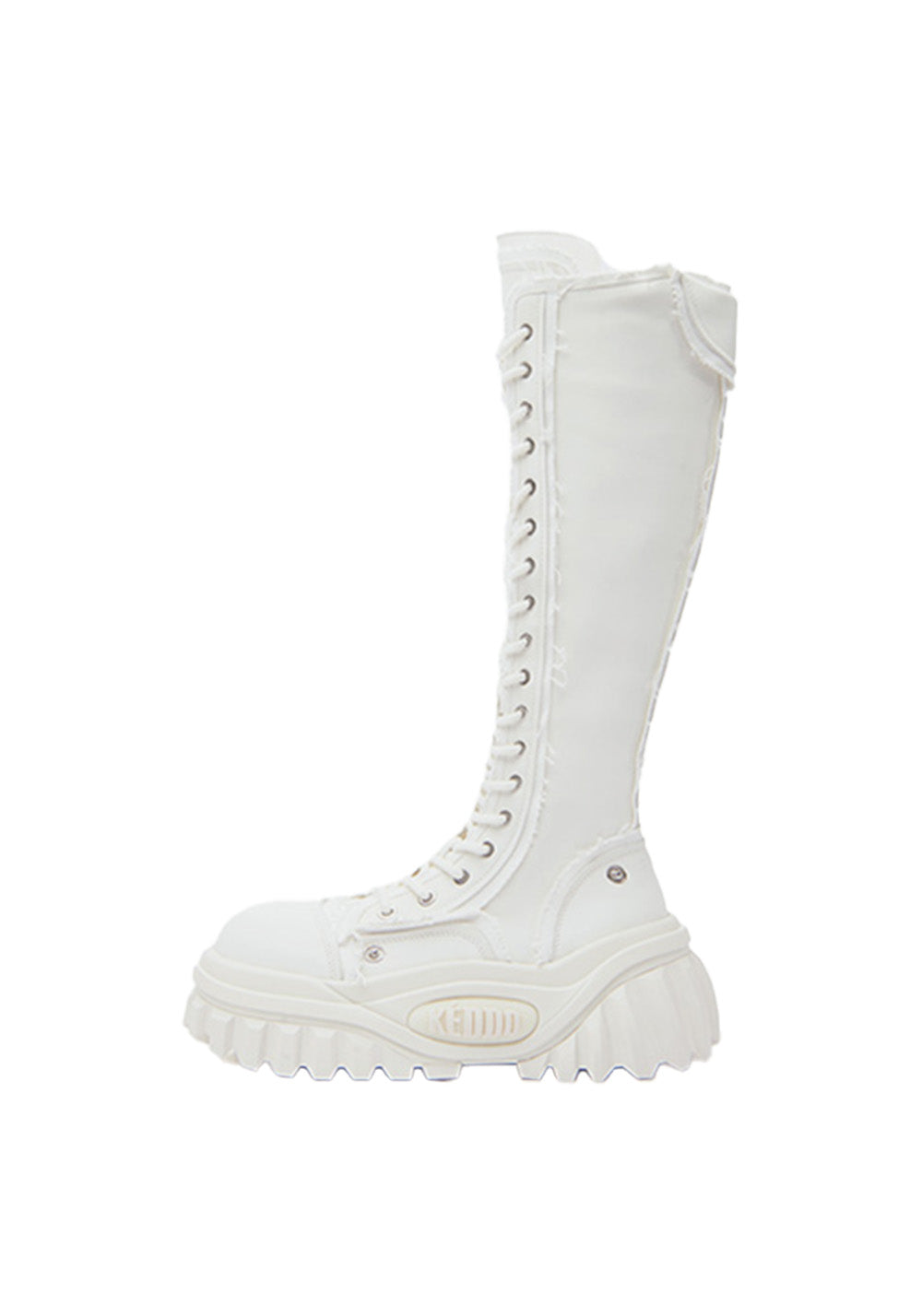 Tall Lace-Up Platform Riding Boots - View 7