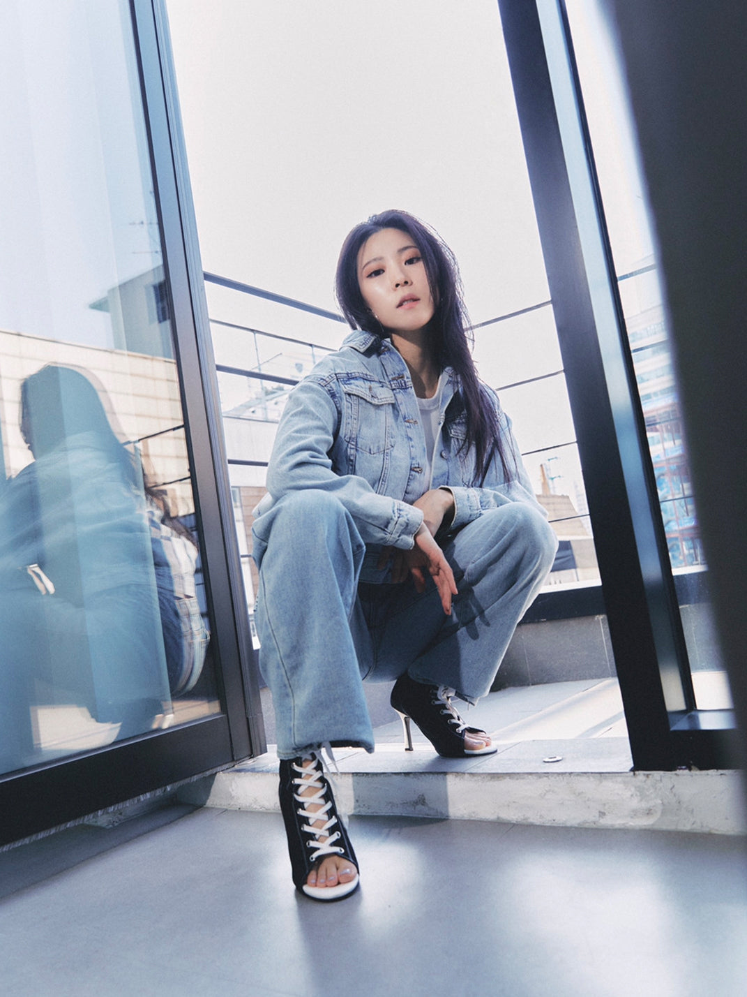 Lace-Up Peep-Toe Stiletto Ankle Boots - View 11