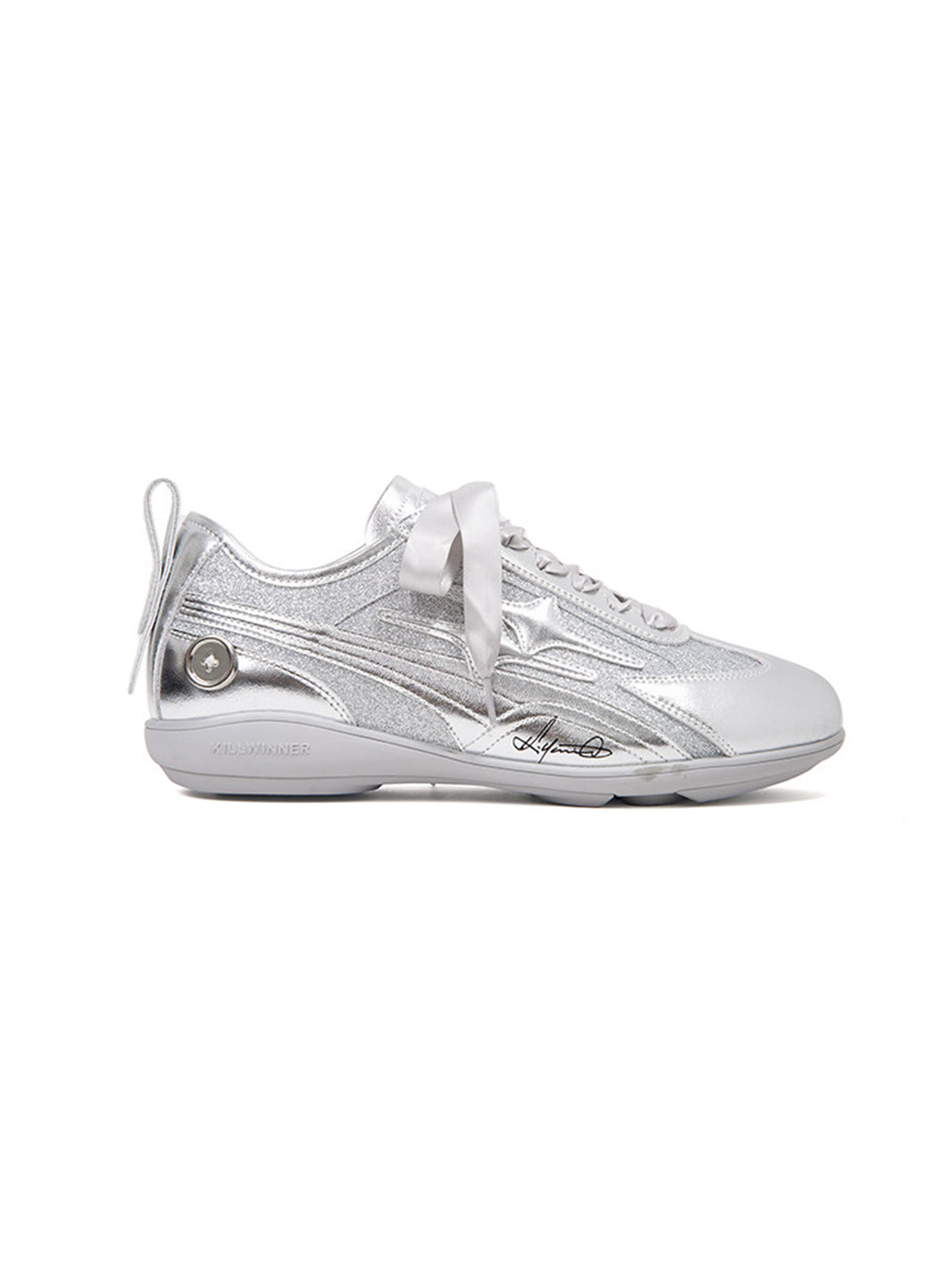 Silver Sculpted-Panel Athletic Trainers - View 5