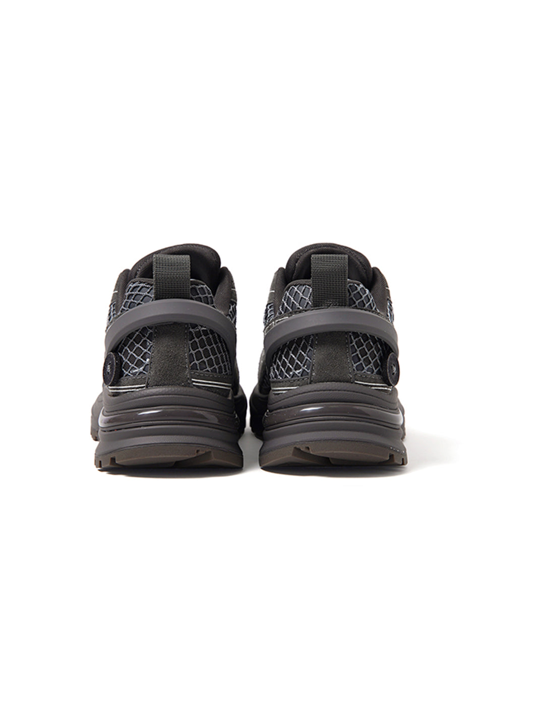 Layered Mesh Dark Gray Runner Sneakers - View 6
