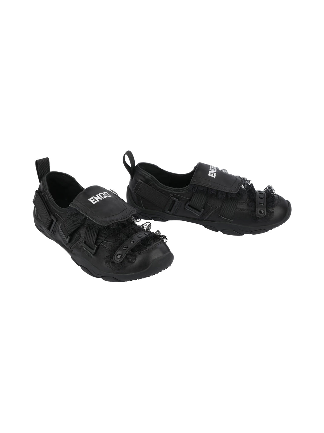 Lace-Trim Buckle Strap Ballet Sneakers - view 7