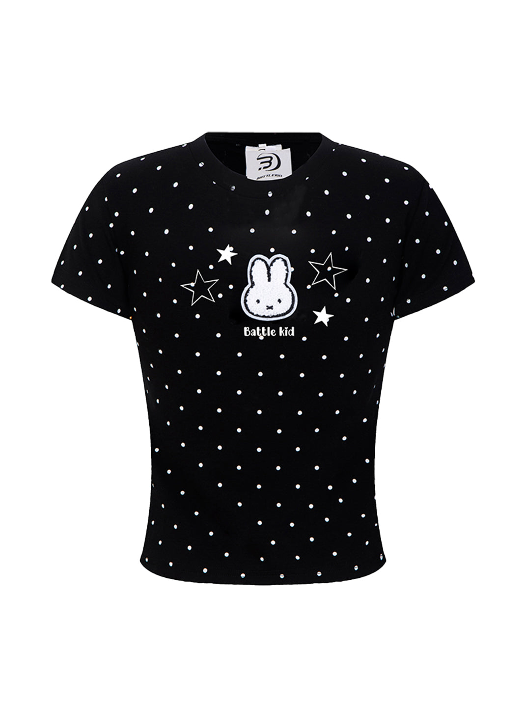 Star-Bunny Embroidered Cotton T-Shirt