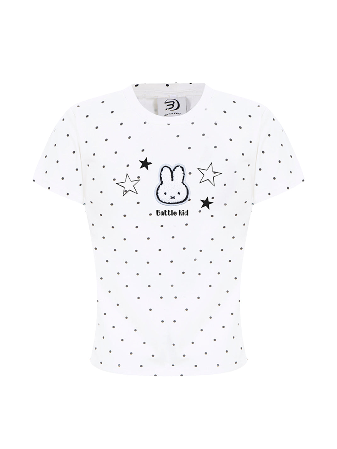 Star-Bunny Embroidered Cotton T-Shirt - View 4