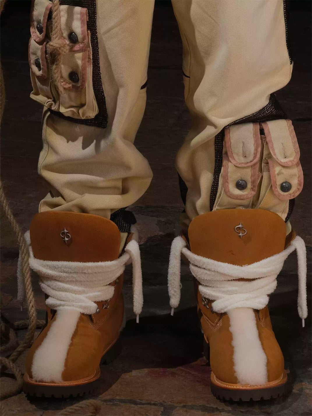 Mohawk Shearling-Lined Work Boots - View 2