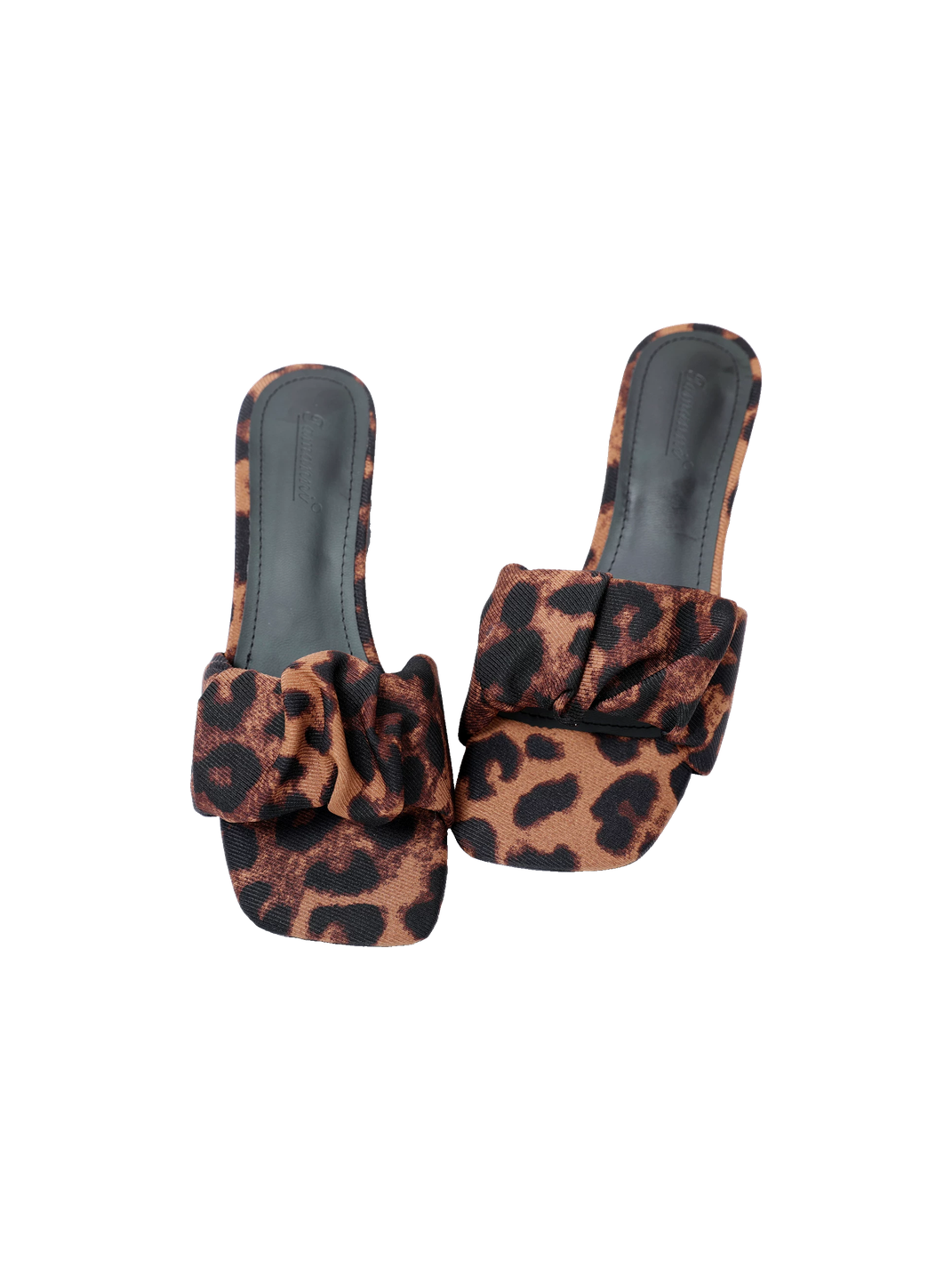 Leopard Square-Toe Sculpted-Heel Sandals - View 5