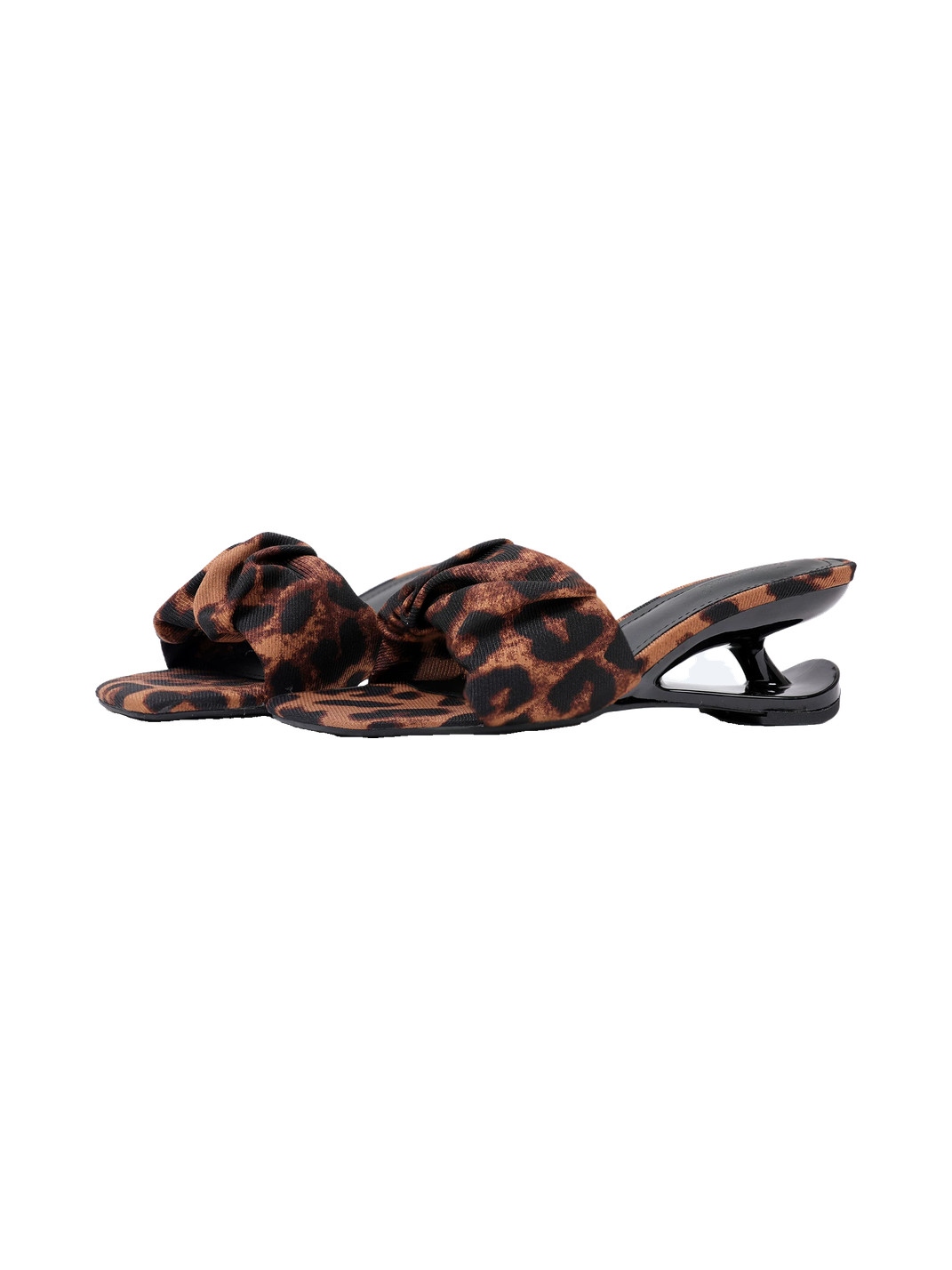 Leopard Square-Toe Sculpted-Heel Sandals - View 7