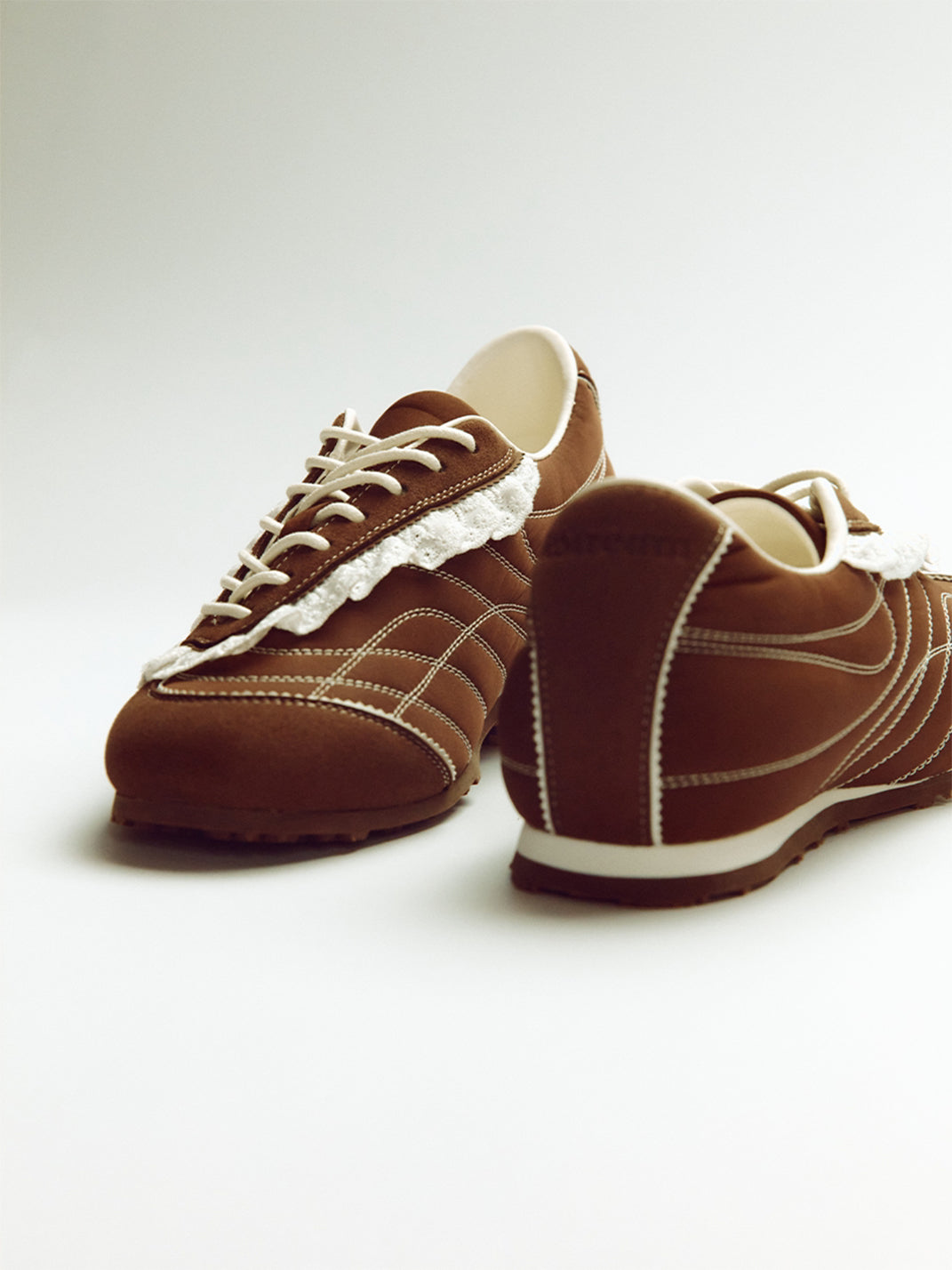 Brown Quilted Low-Profile Trainer Sneakers - View 5