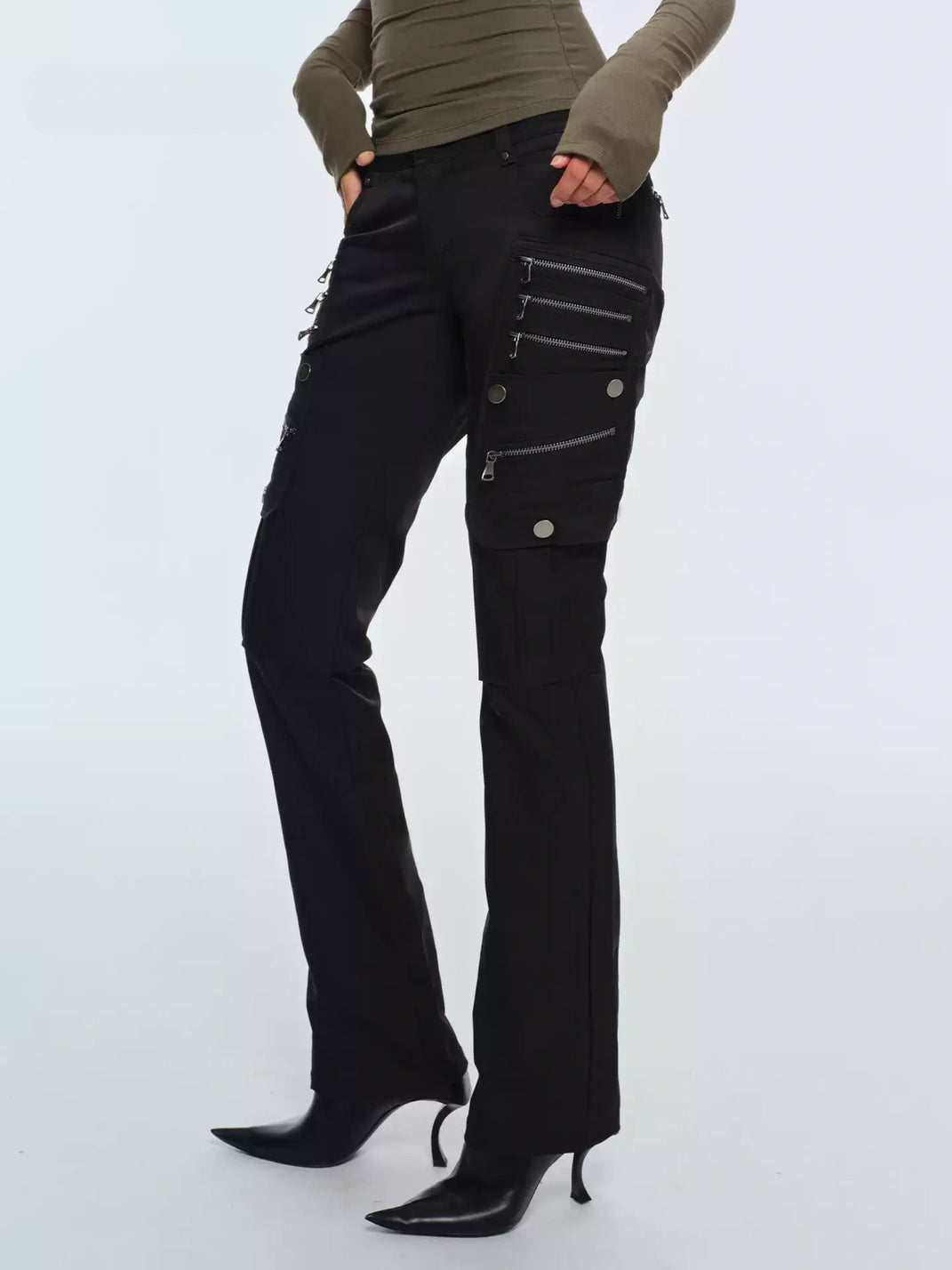 Low-Slung Zip-Pocket Utility Pants — product view 2