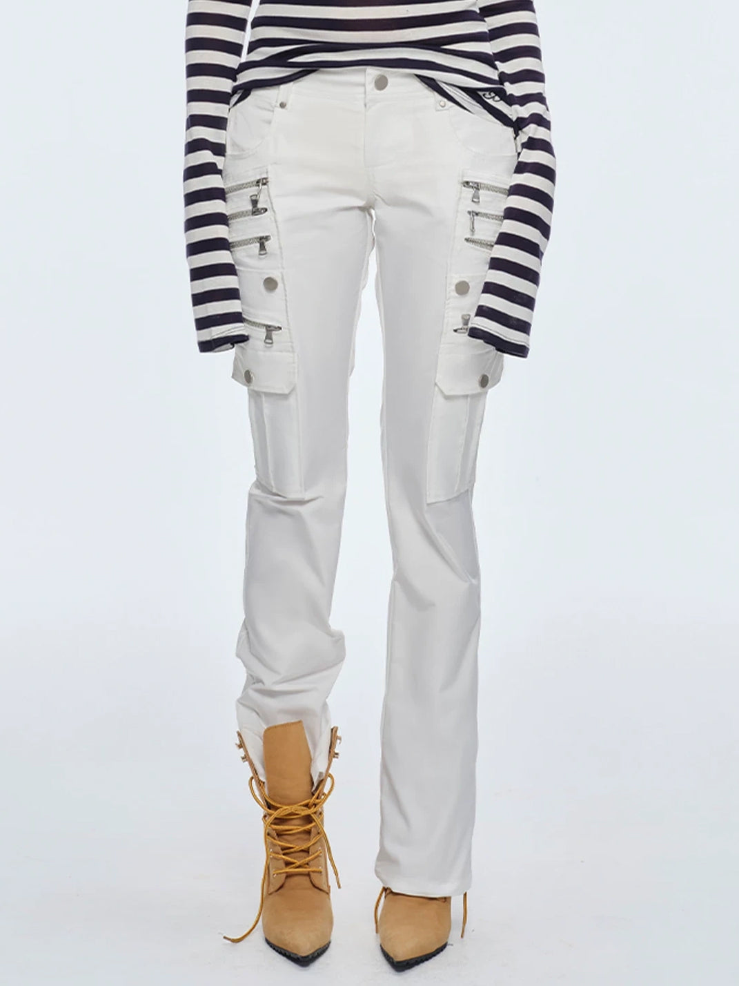 Low-Slung Zip-Pocket Utility Pants — product view 5