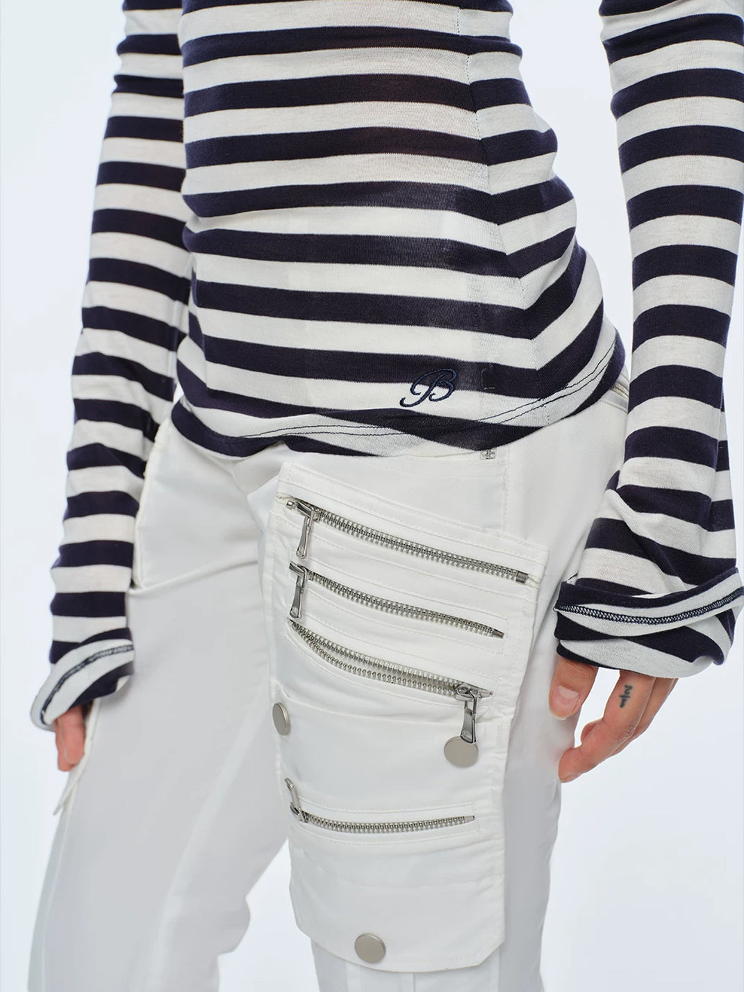 Low-Slung Zip-Pocket Utility Pants — product view 7