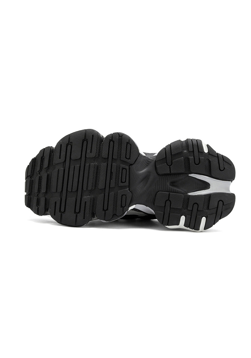 Black-Silver Air-Cushioned Runner Sneakers - View 6