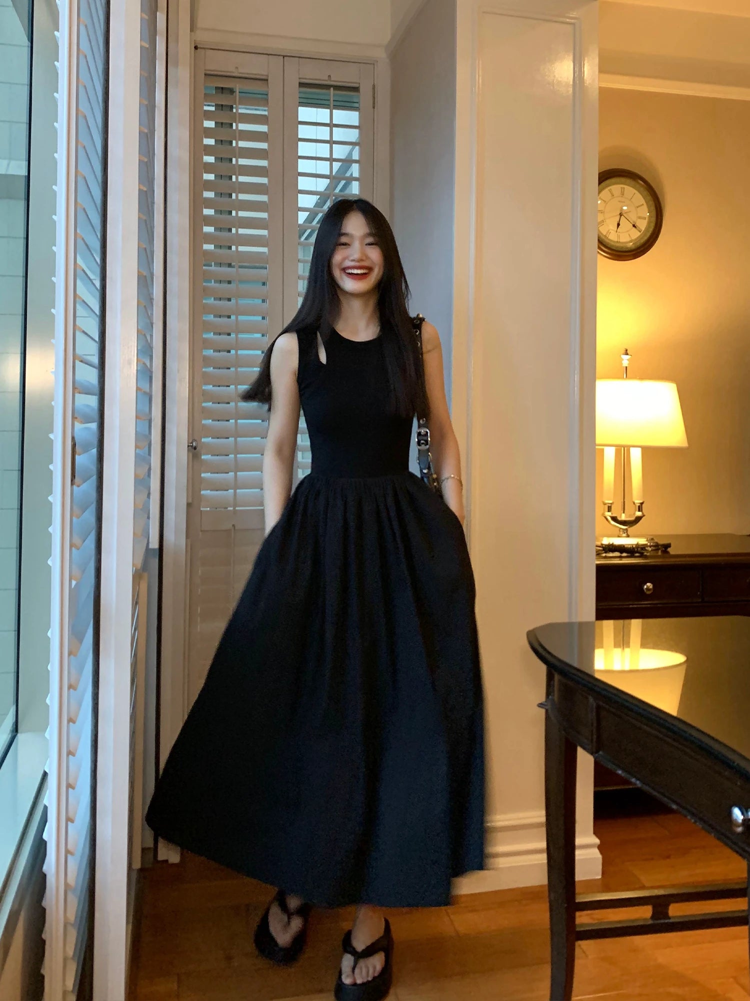 Rib-Knit Drop-Waist Maxi Dress product view 1