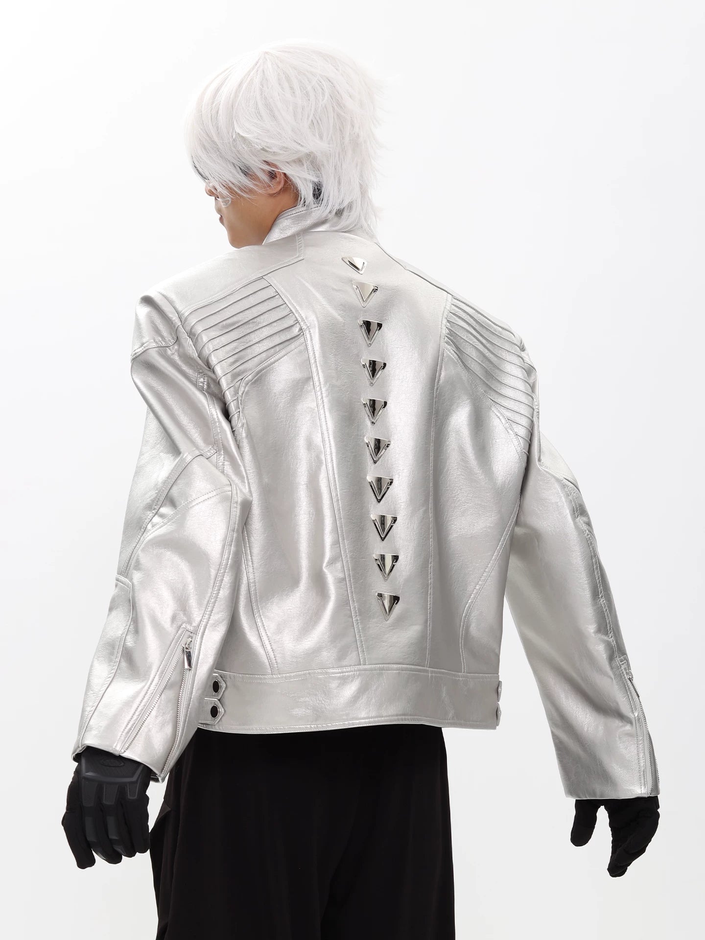 Silver Spine Moto Jacket product view 1