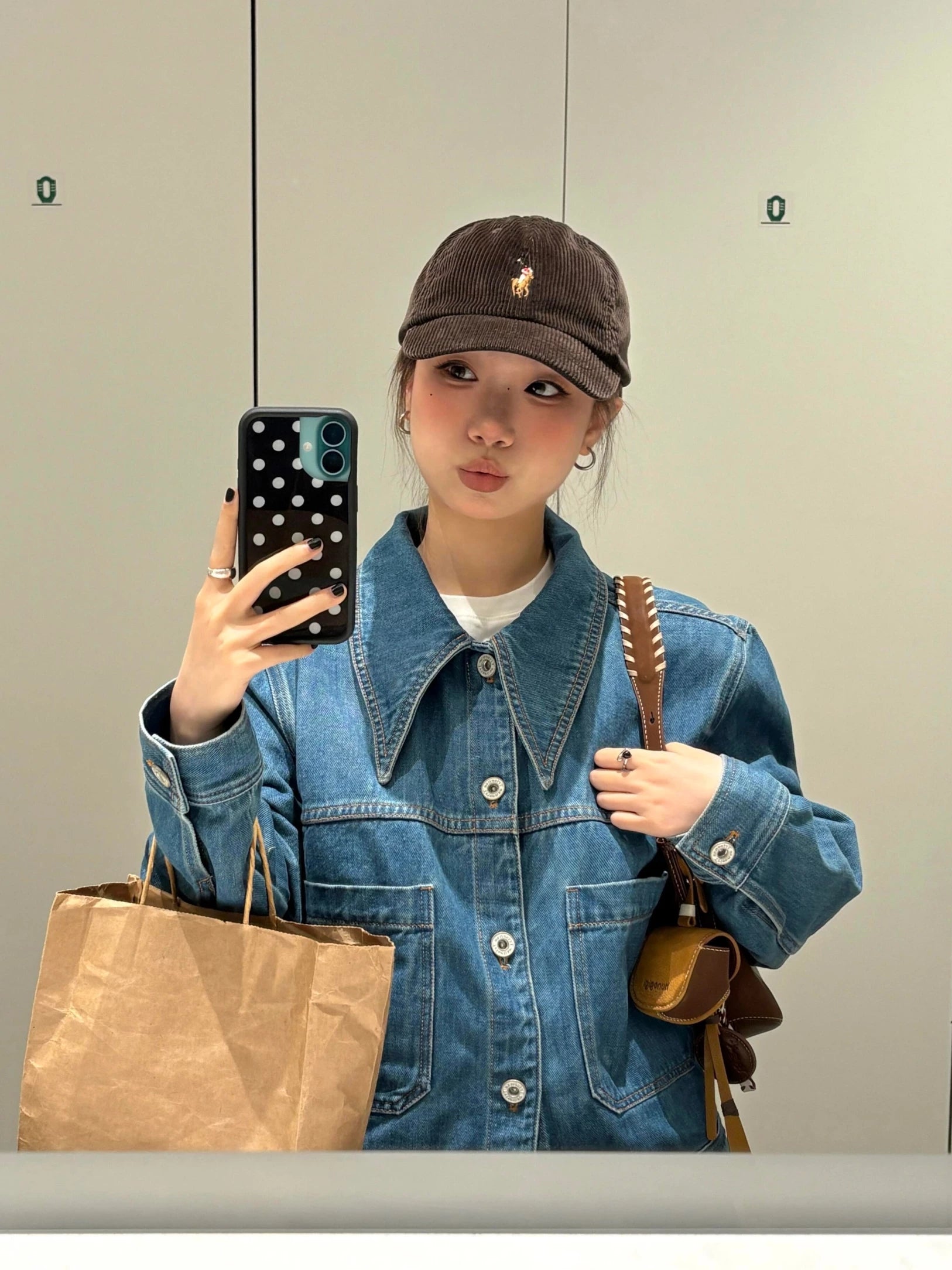 Cropped Washed Denim Jacket product view 2