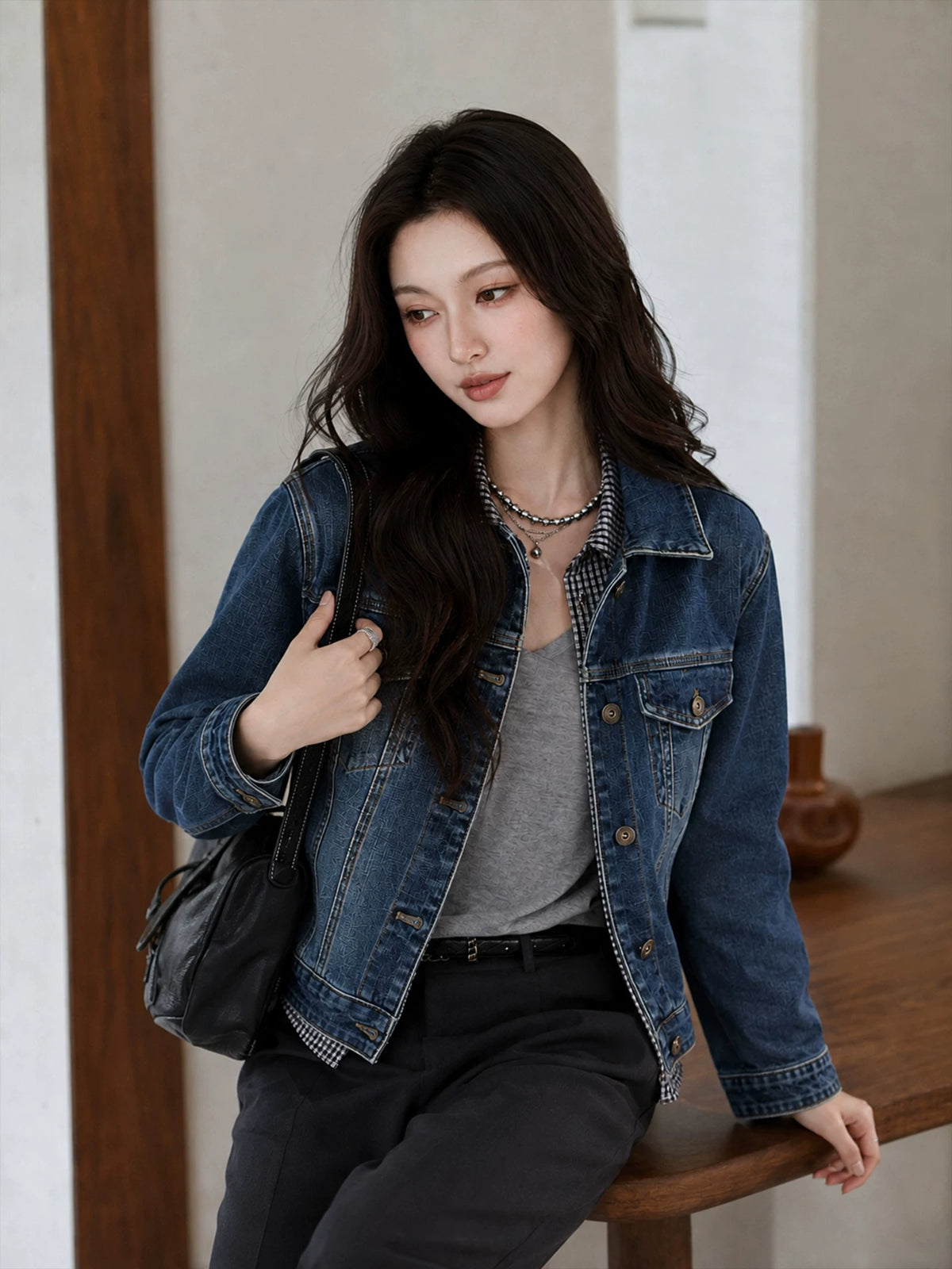 Vintage Blue Commuter Denim Jacket product view 2