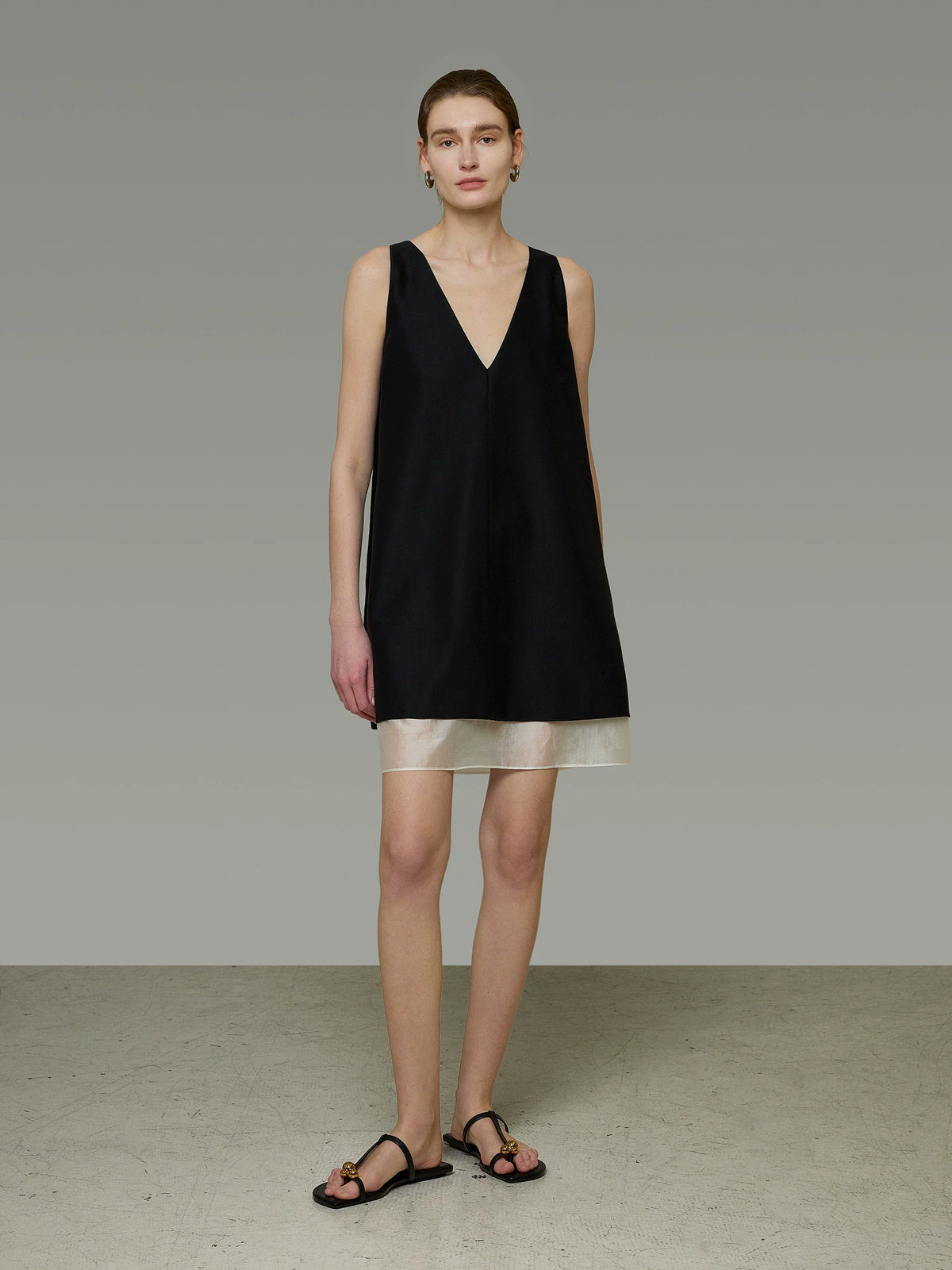 Color-Block V-Back Shift Dress product view 4
