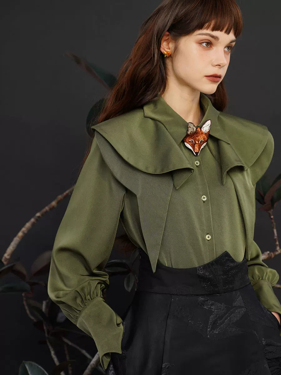 Detachable Cape-Collar Blouse product view 2