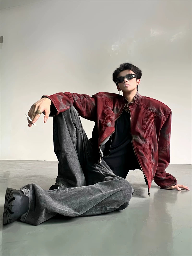 Gradient-Wash Stand-Collar Jacket product view 2