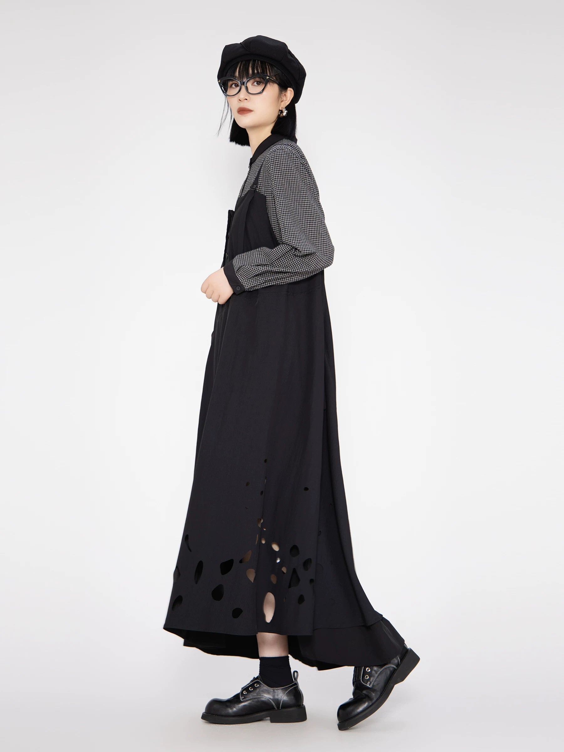 Cutout-Hem Pinafore Maxi Dress product view 3