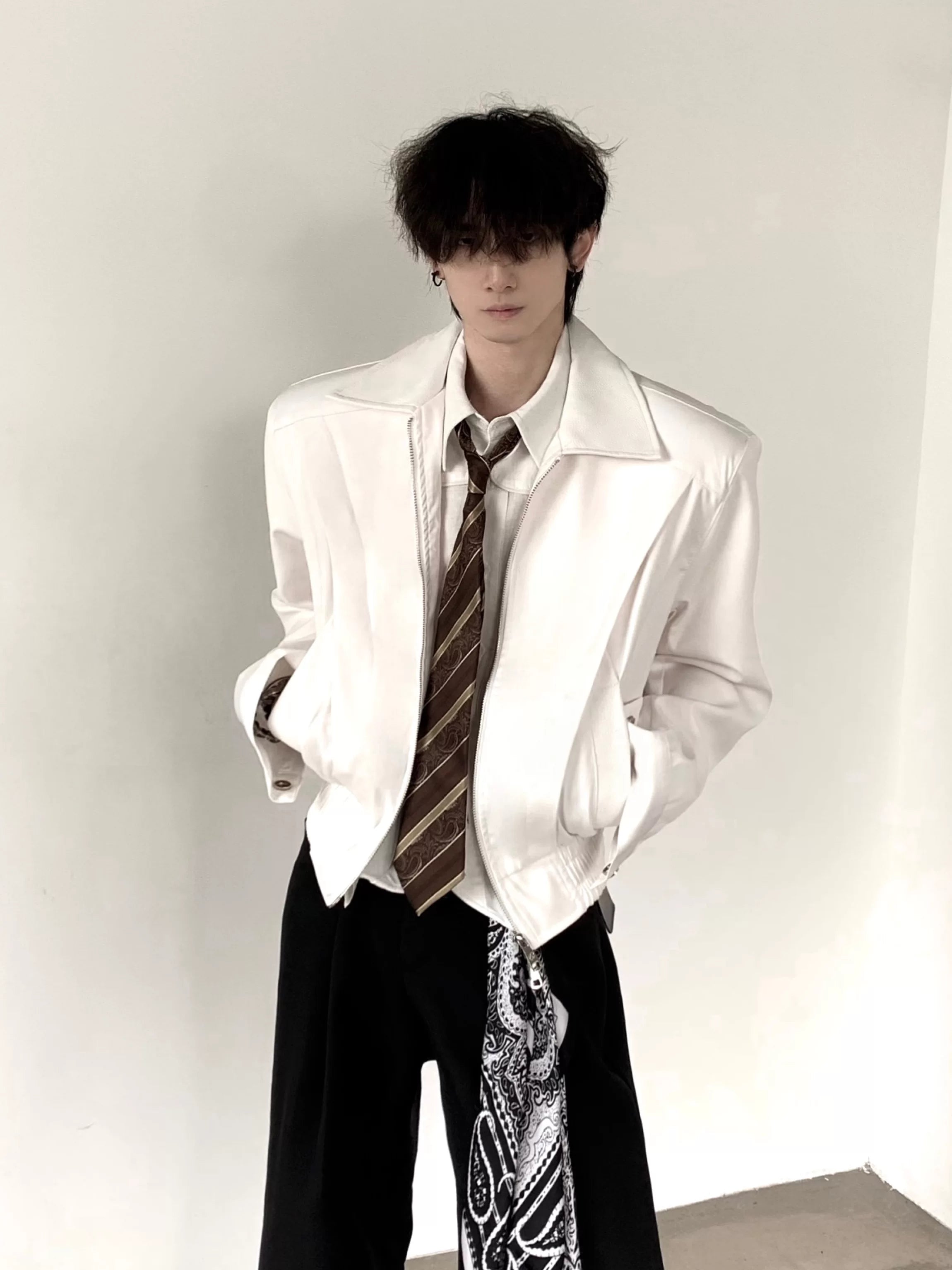 Deconstructed Padded-Shoulder Jacket product view 2