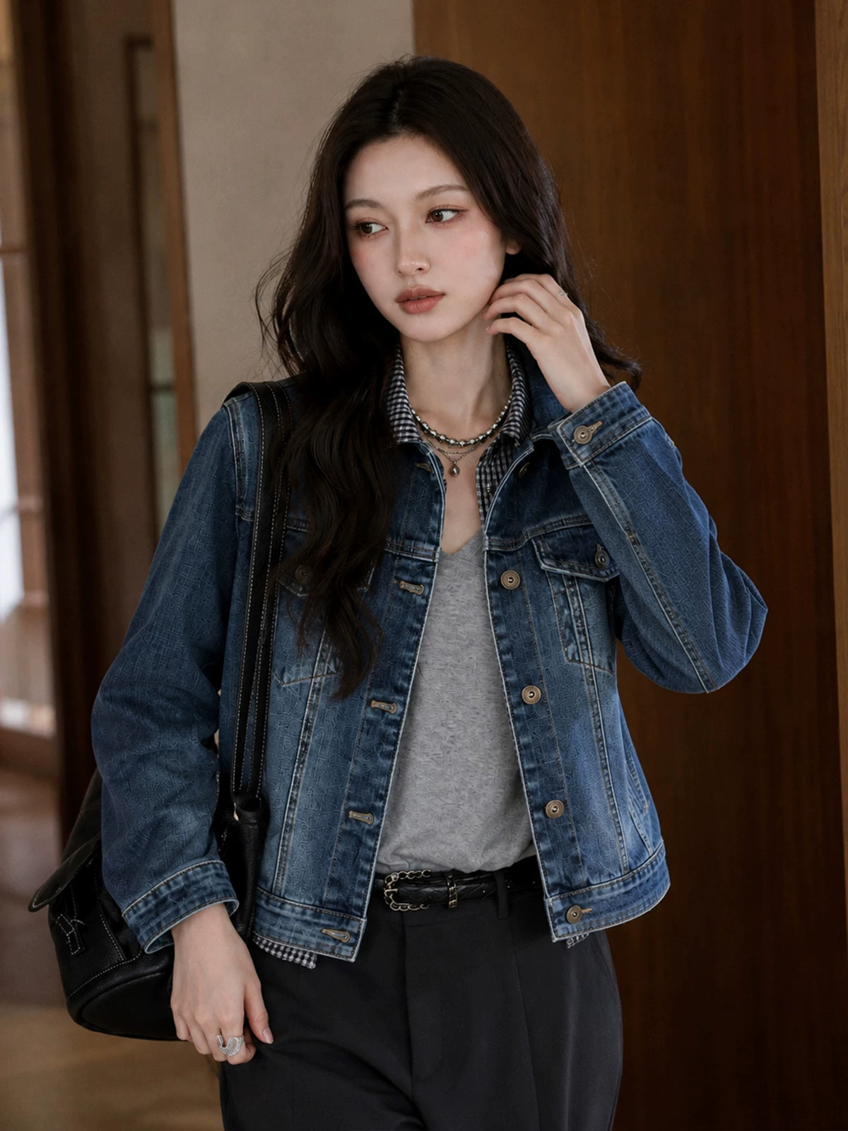 Vintage Blue Commuter Denim Jacket product view 3