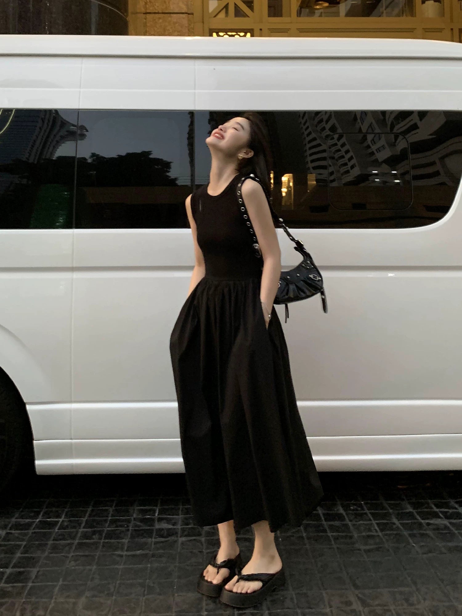 Rib-Knit Drop-Waist Maxi Dress product view 2