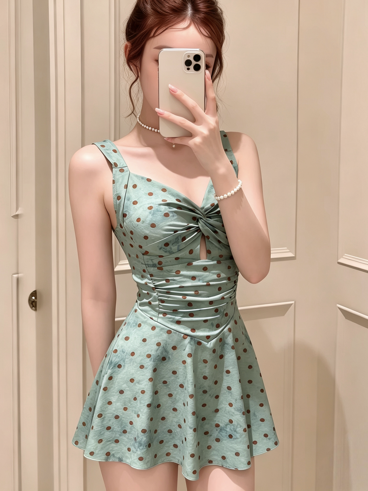 Polka-Dot Swim Dress product view 3
