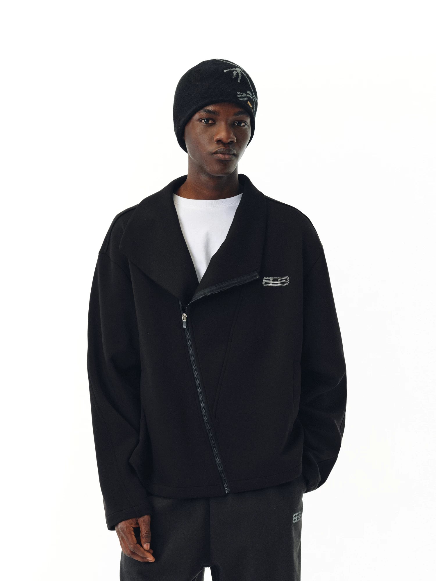 Asymmetric Zip High-Neck Jacket product view 3