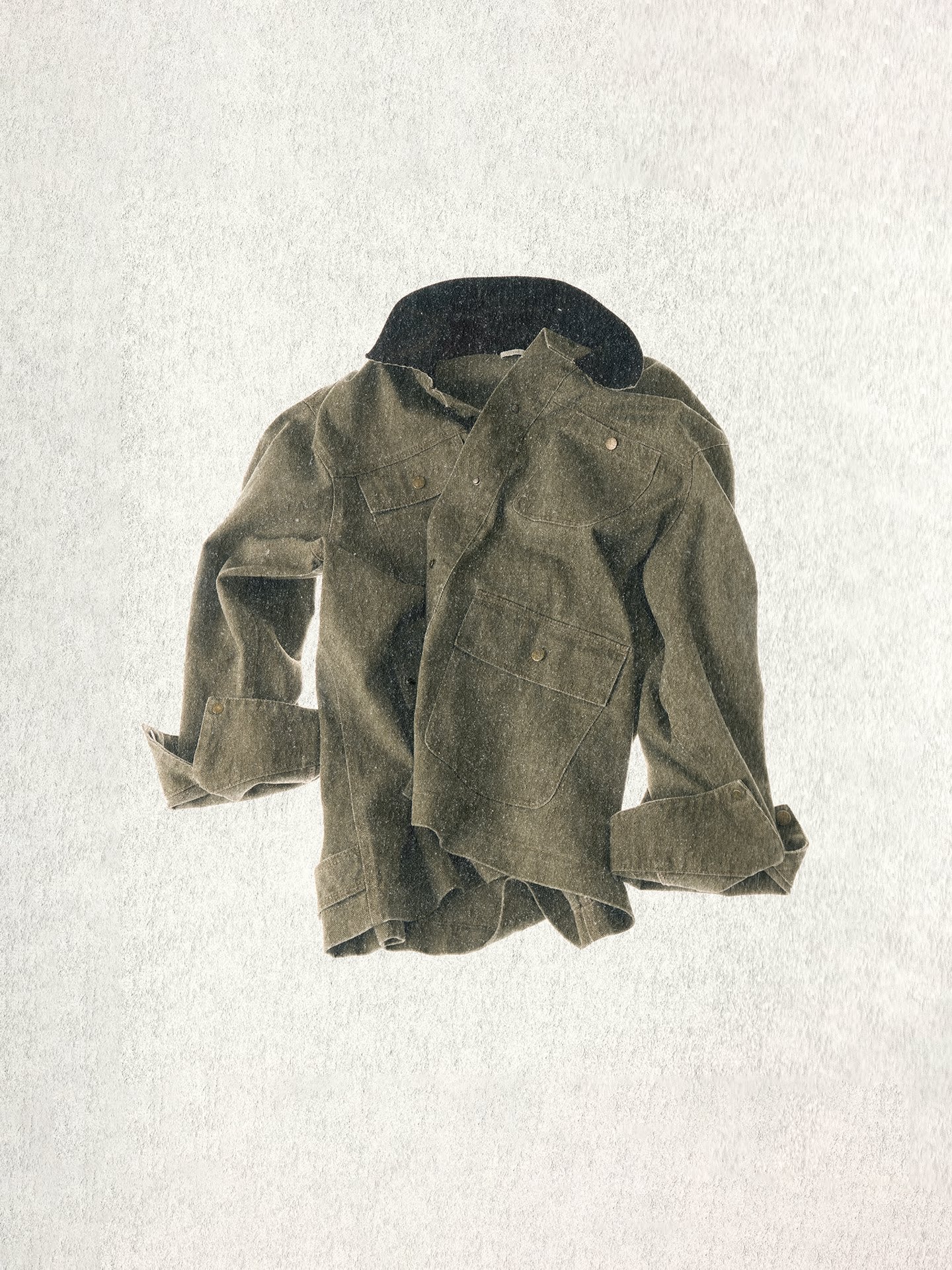 Contrast-Collar Oversized Denim Jacket product view 4