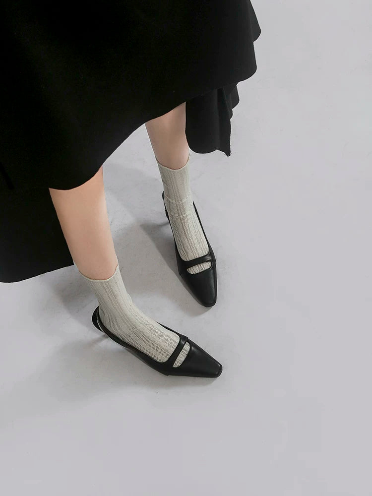 Square-Toe Strap Slingback Heels product view 5
