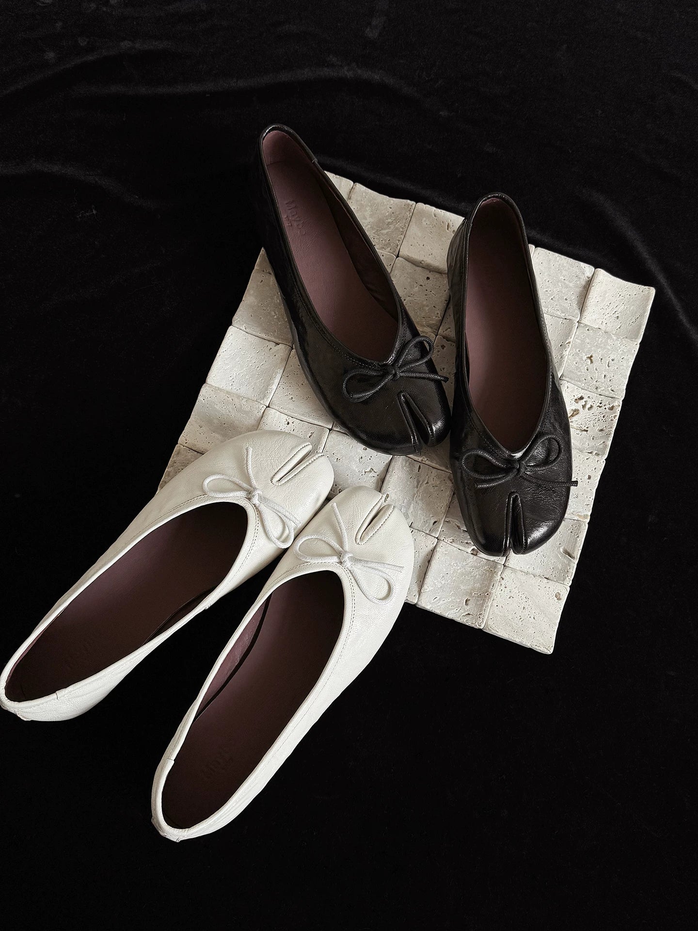 Split-Toe Leather Ballet Flats product view 4