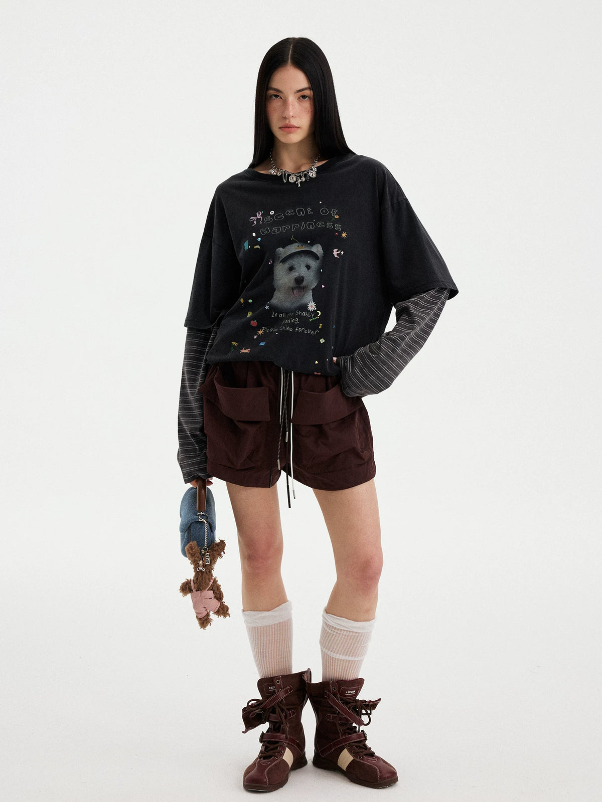 Cuffed Utility Pocket Shorts product view 4