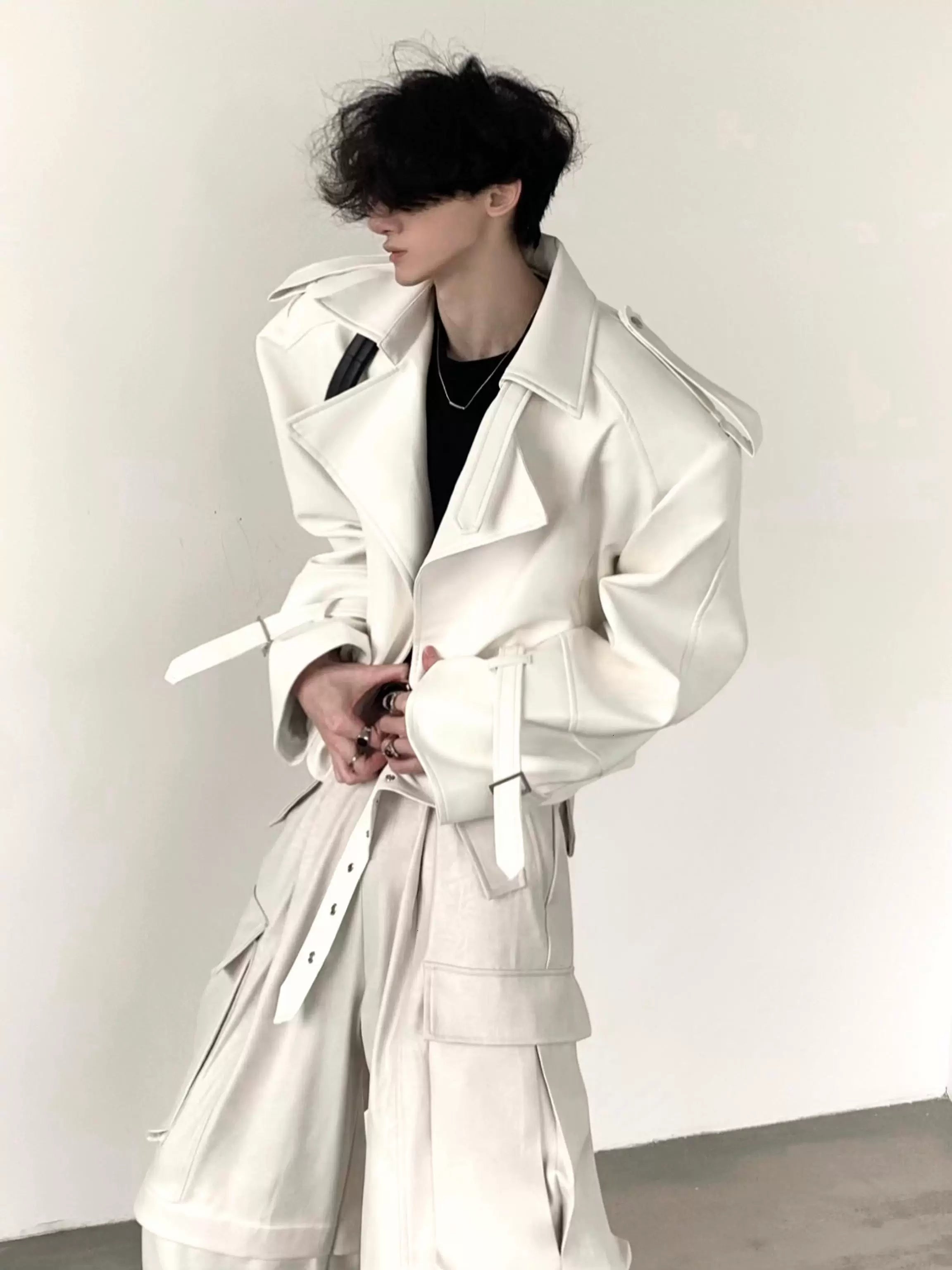 Sculpted White Moto Jacket product view 4