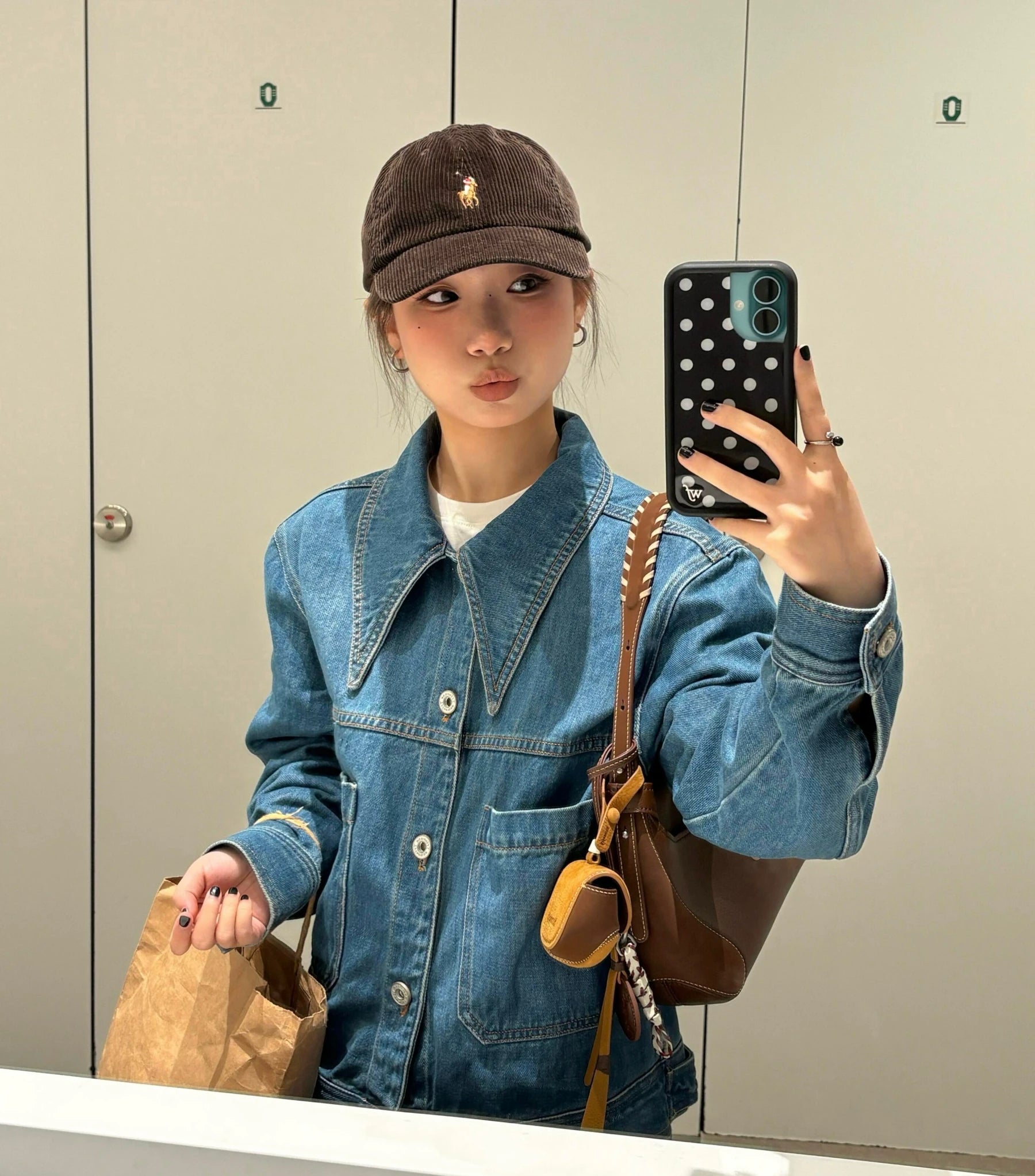 Cropped Washed Denim Jacket product view 6