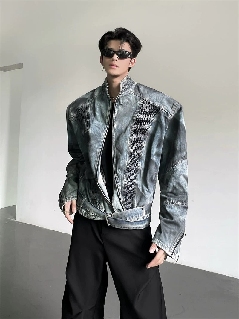 Gradient-Wash Stand-Collar Jacket product view 6