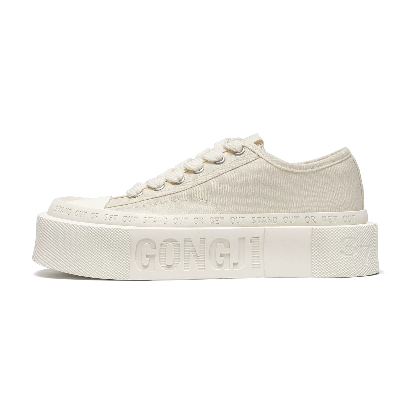 Square-Toe Platform Canvas Sneakers product view 5