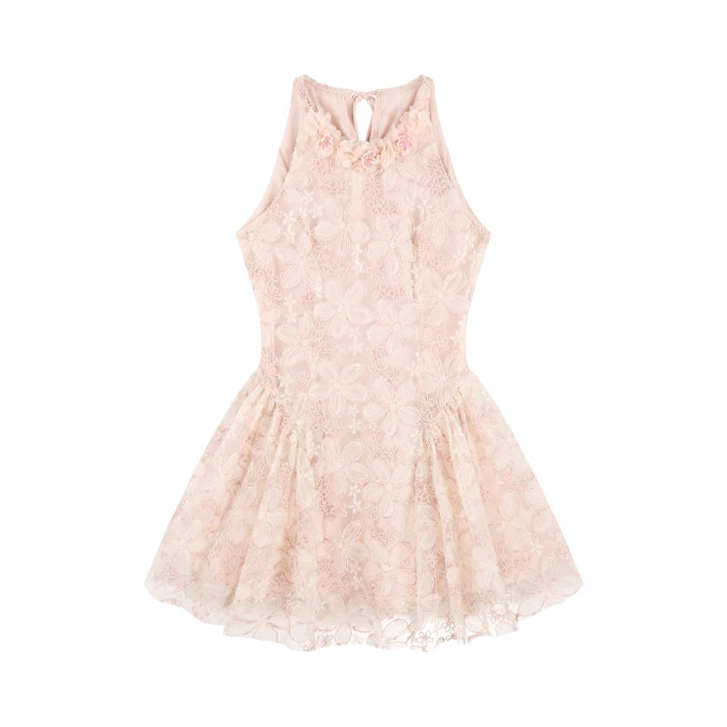 Petal Lace Halter Mini Dress product view 5