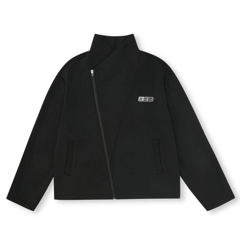 Asymmetric Zip High-Neck Jacket product view 6