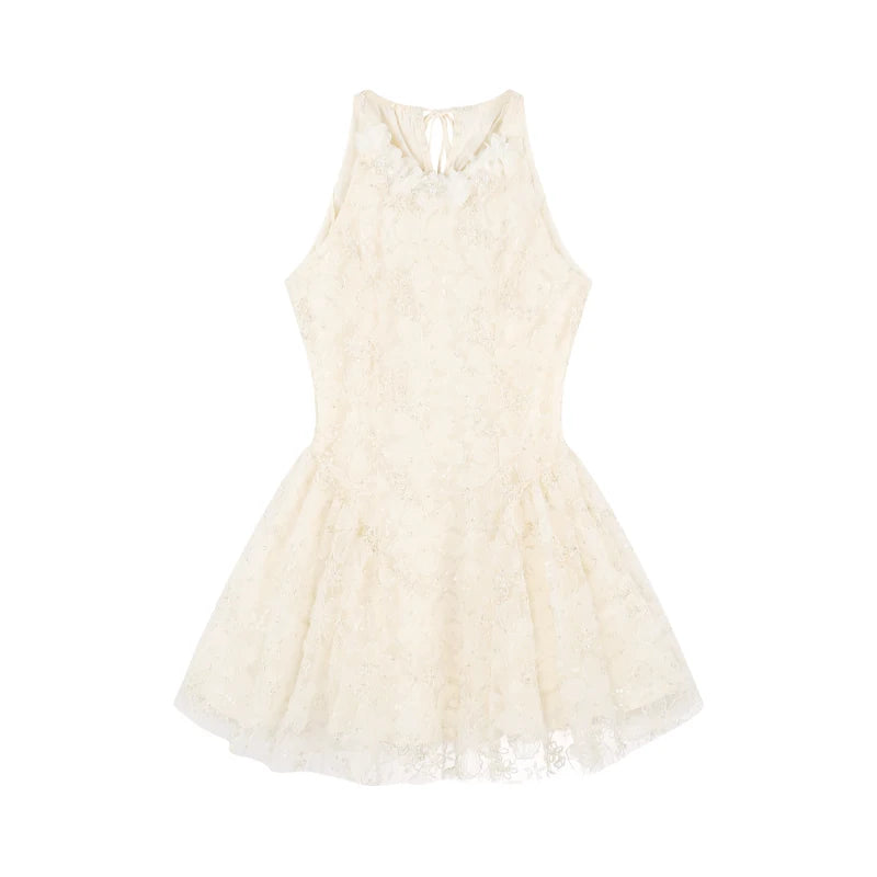 Petal Lace Halter Mini Dress product view 6