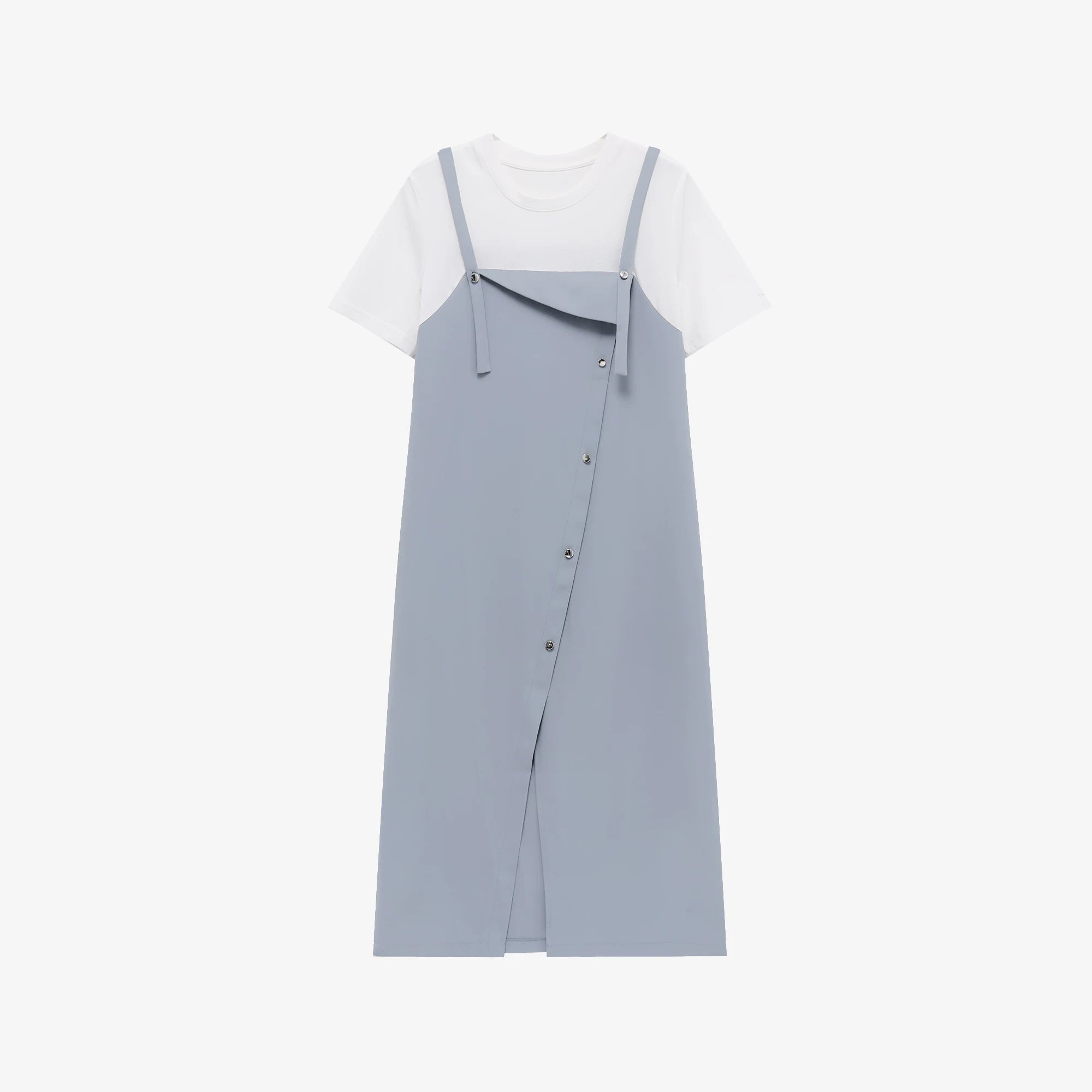 Layered Tee Pinafore Midi Dress product view 6