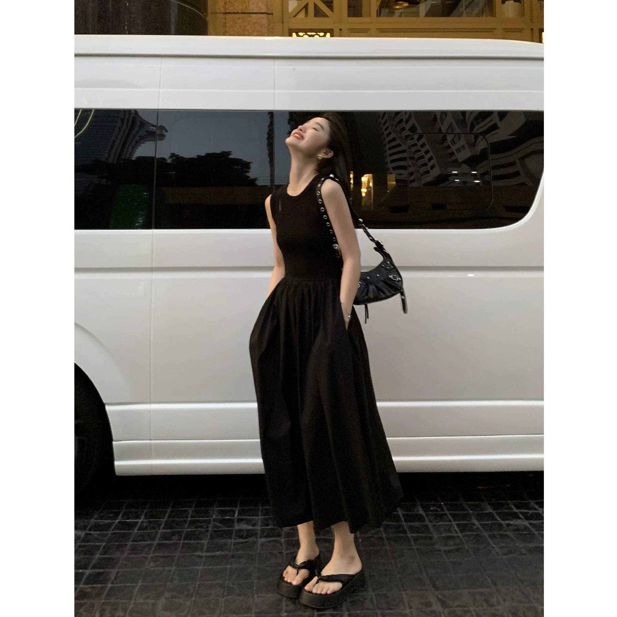 Rib-Knit Drop-Waist Maxi Dress product view 4