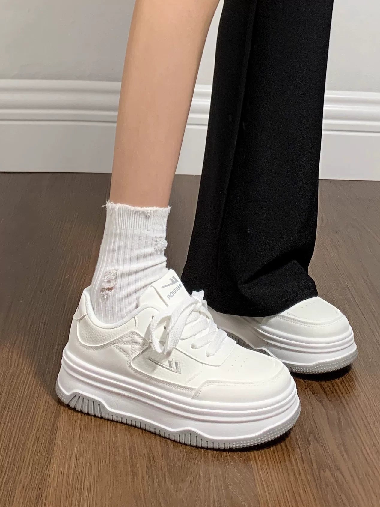 Contrast-Sole Platform Sneakers product view 8
