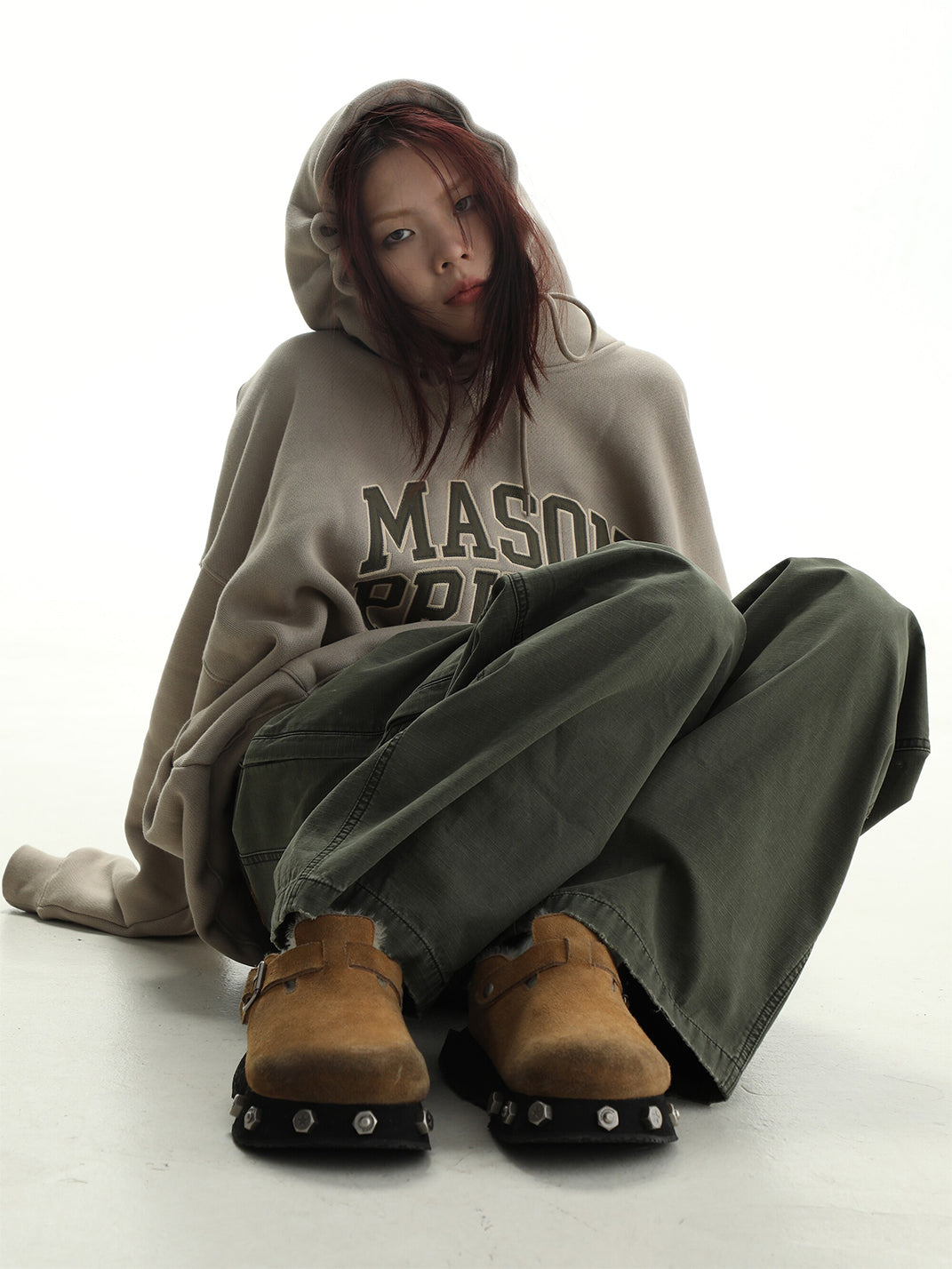 Frosted-Suede Thick-Sole Buckle Clogs - View 12