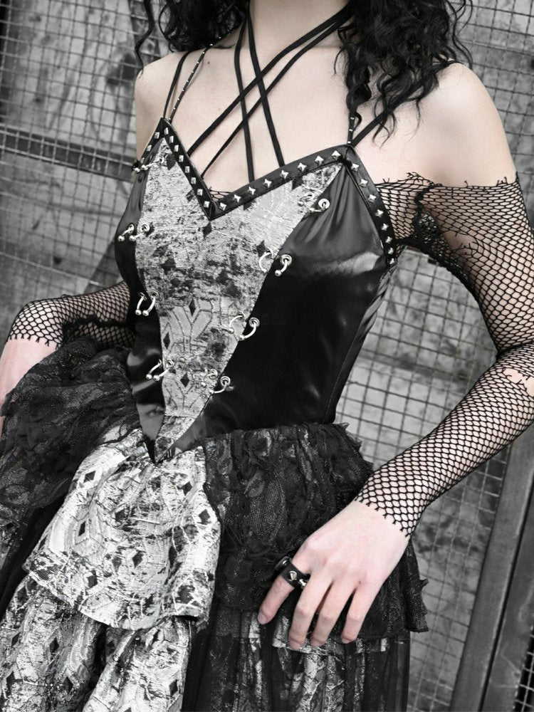Gothic Butterfly Mesh Dress
