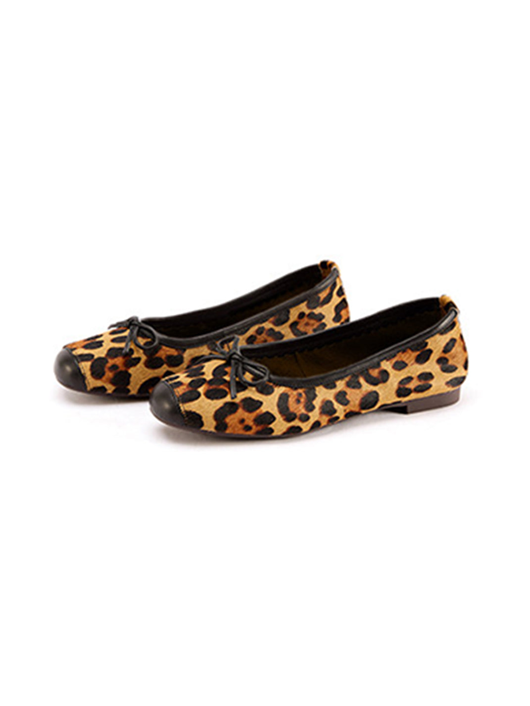 Bow-Trim Velvet Square-Toe Ballet Flats - View 6