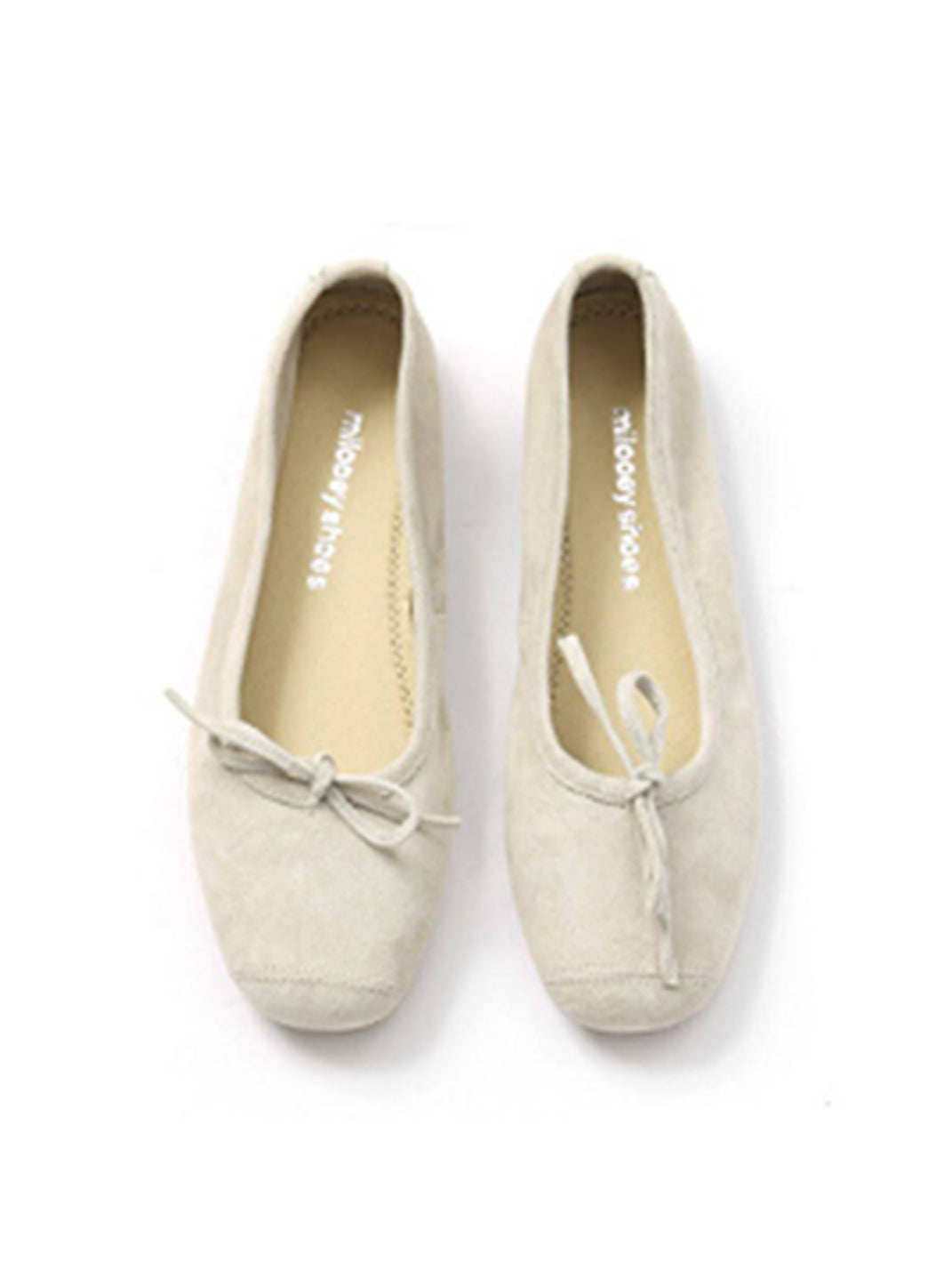 Square-Toe Metallic Bow Ballet Flats - View 19