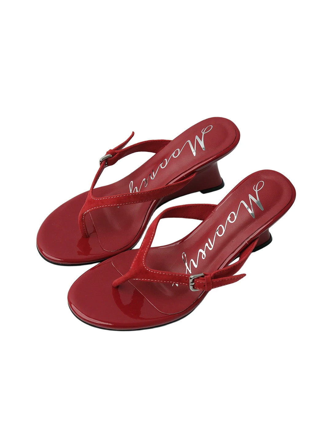 Lambskin Thong Kitten-Heel Sandals - View 4