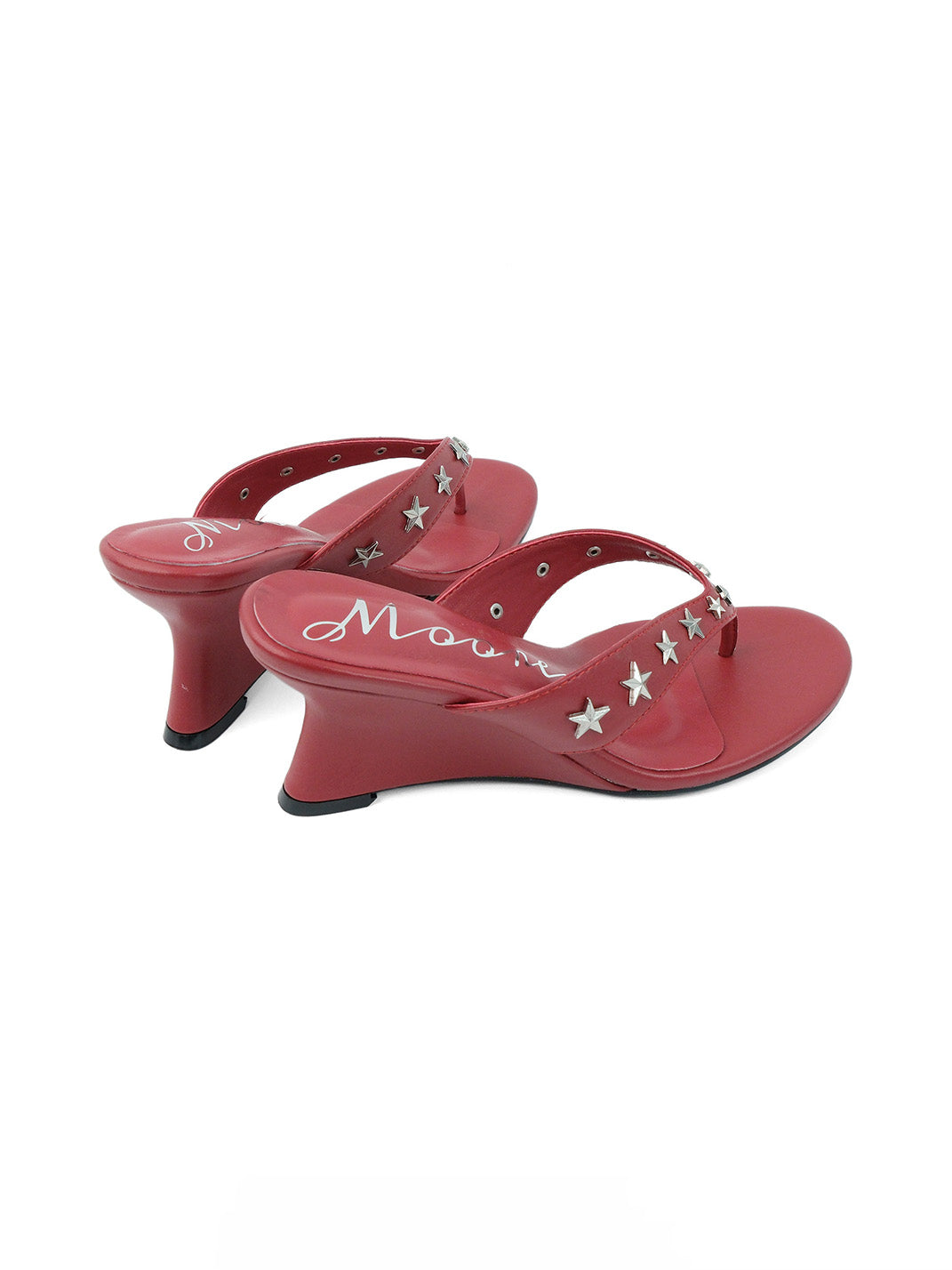 Studded Thong Kitten-Heel Sandals - View 5