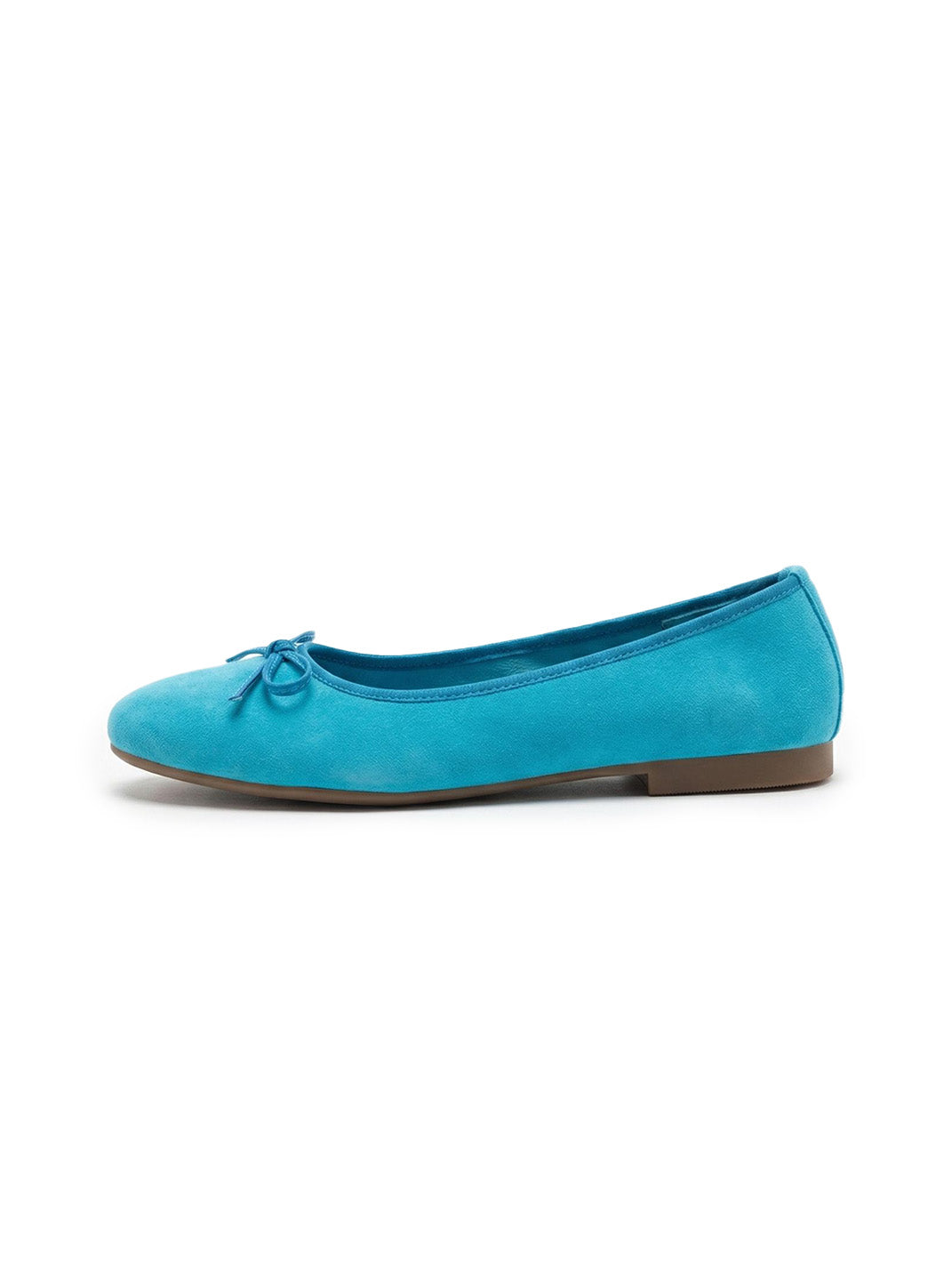 Turquoise Bow Soft Ballet Flats